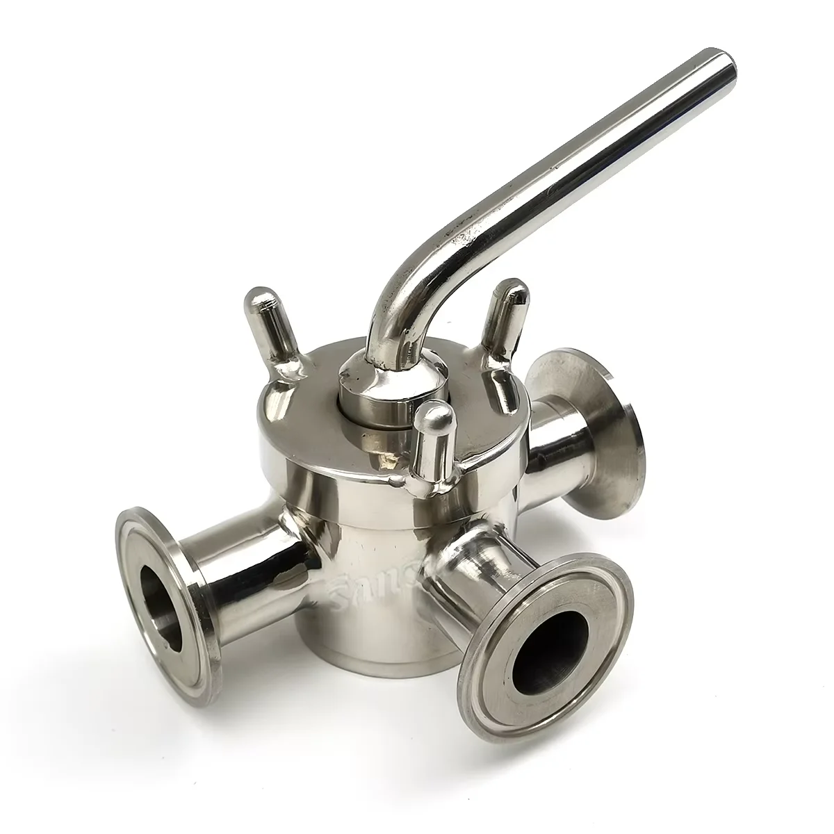 Sanitary Stainless Steel PTFE 2 inch Manual Tri-clamp Three Way Plug Type Valve Price