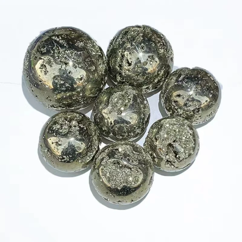 Donghai wholesale  pyrite spheres rough mineral specimen carvings natural crystal chalcopyrite for sale