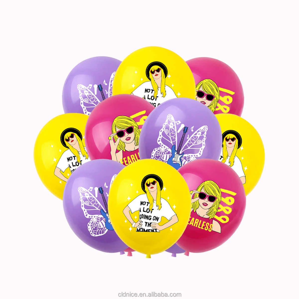 Nice Taylor-Swlft Birthday Party Decoration Balloon Banner Cake Topper Birthday Photoshop Backdrop Singer Party Supplies