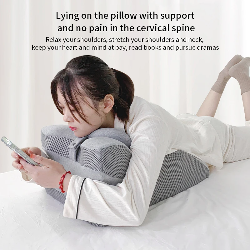 Y-shaped bed lumbar support Effective back pain relief memory foam pillow Dual-use lying pillow