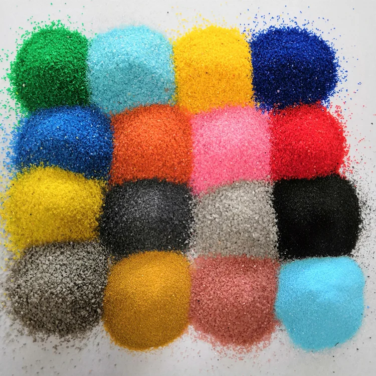 Mix colorful natural colored quartz sand kids color pool tile for floor paving for sell