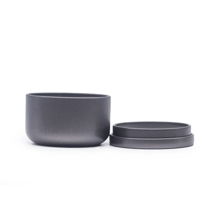 Gold Tea Tin Grey Tea Box Matte Green Small Round Shaped Tin Mini Tea Caddy