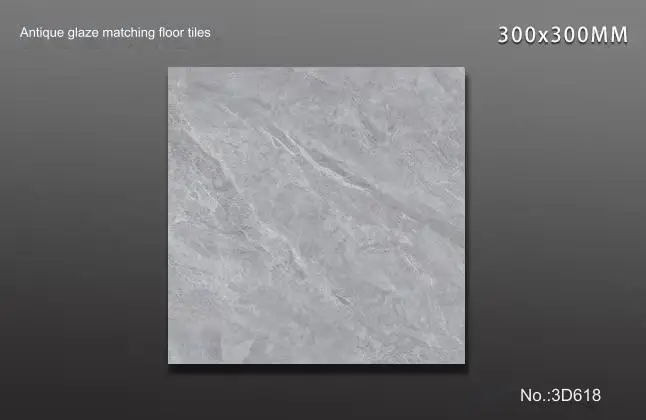 Foshan Stone Antique Glaze Matching Floor Tiles Small Square Tiles Carpet Tiles Modern Natural Source Factory 30*30cm Gray 9mm