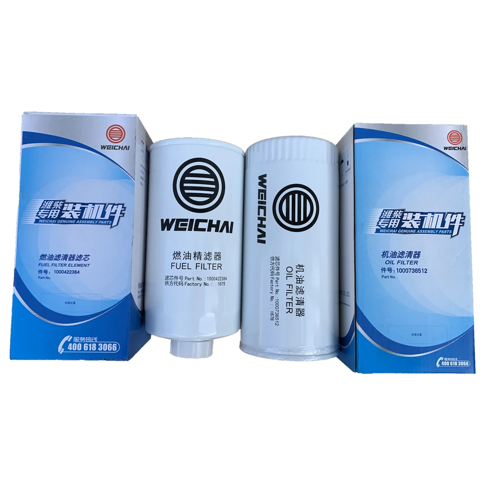 WEICHAI Fuel Filter 1000422384 Fuel Filter Element 1000736512 for WP4/6/WP12/WD10 series Engine