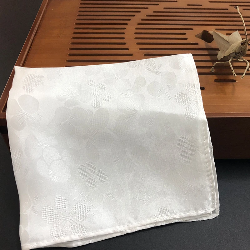 High Quality Men Soft Pocket Square Jacquard Silk Mens Handkerchiefs