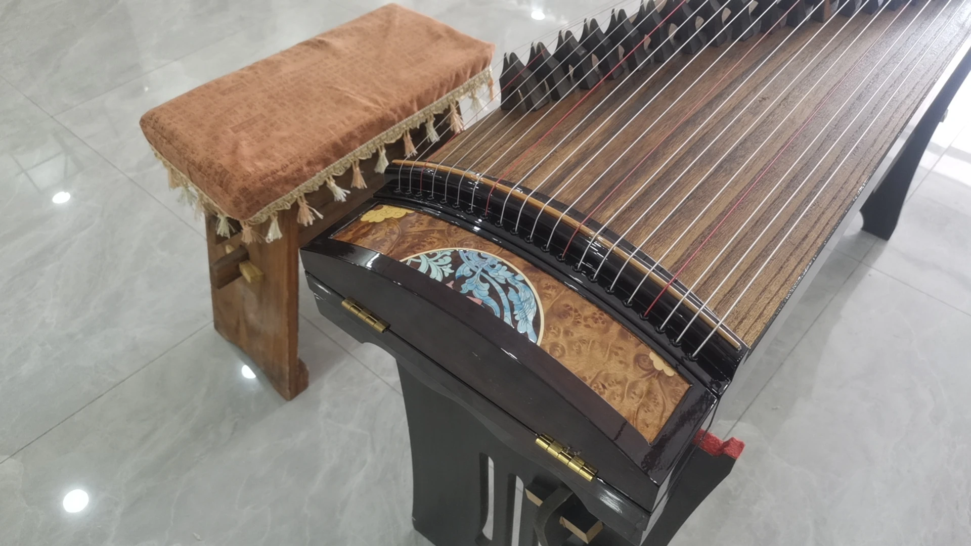 New Traditional Guzheng Chinese Guzheng 21 Strings Zither Musical Instruments Jade Leaf Series