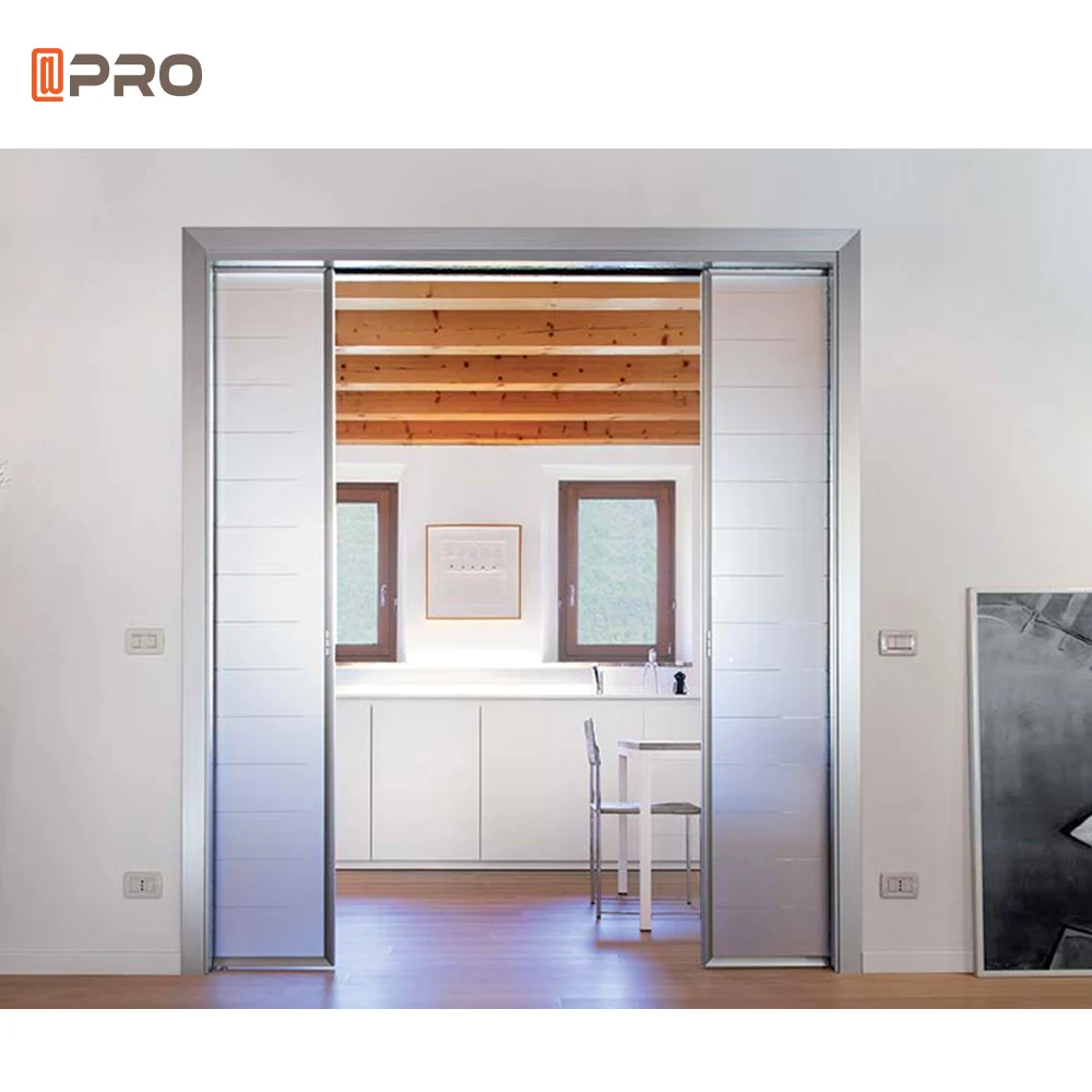 APRO modern pocket doors glass sliding pocket door hardware kit  aluminum frame sliding glass pocket doors system