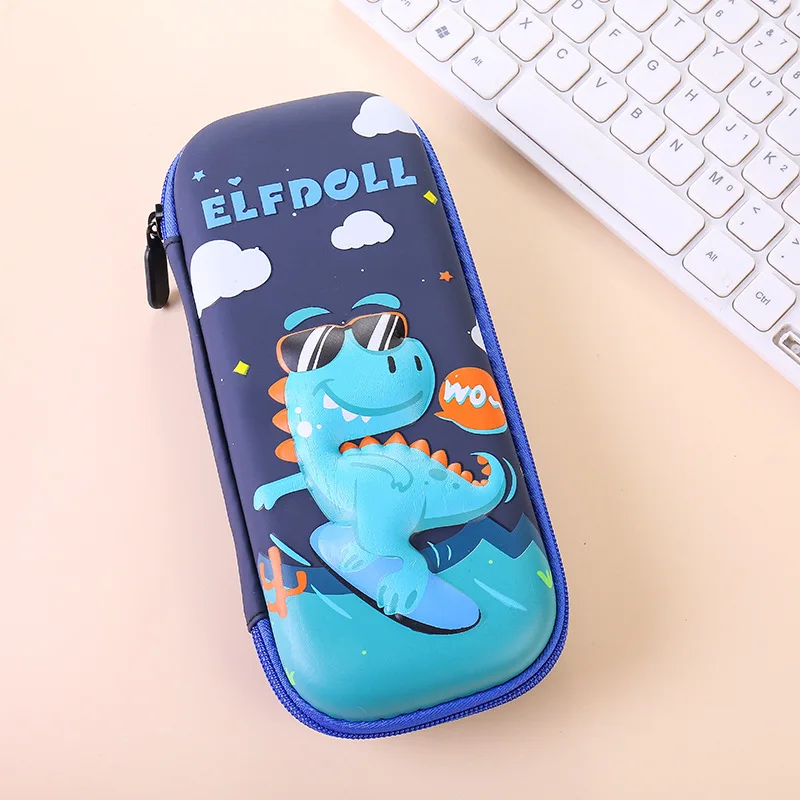 Multifunctional Stationery Box School Gift Students 3d Dinosaur Painted Large Capacity Cartoon Pencil Case For Kids