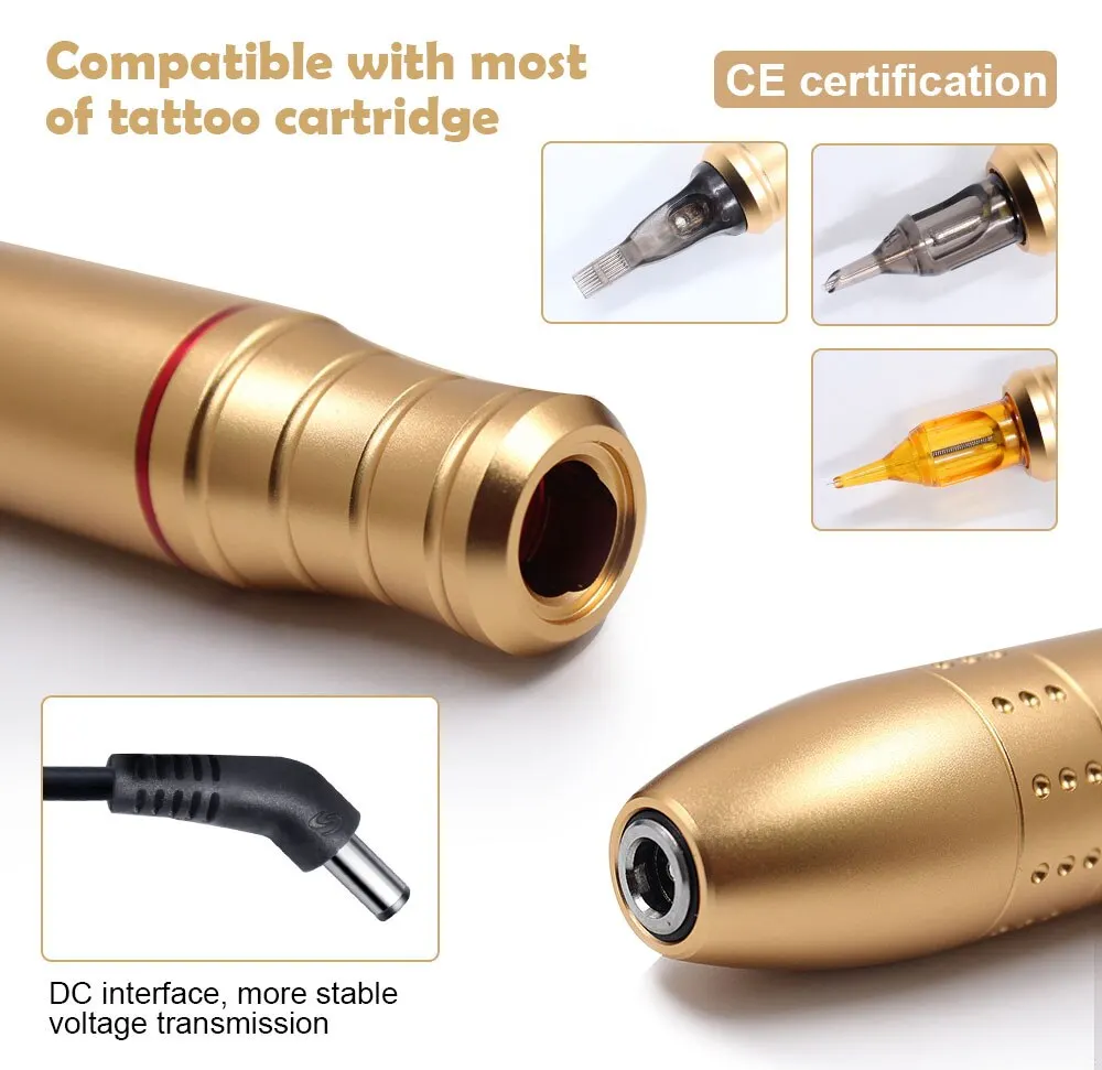 Professional tattoo supplies 3-4mm stroke rotary tattoo machine kits for eyebrow/eyeline/lips tattooing and small tattoos