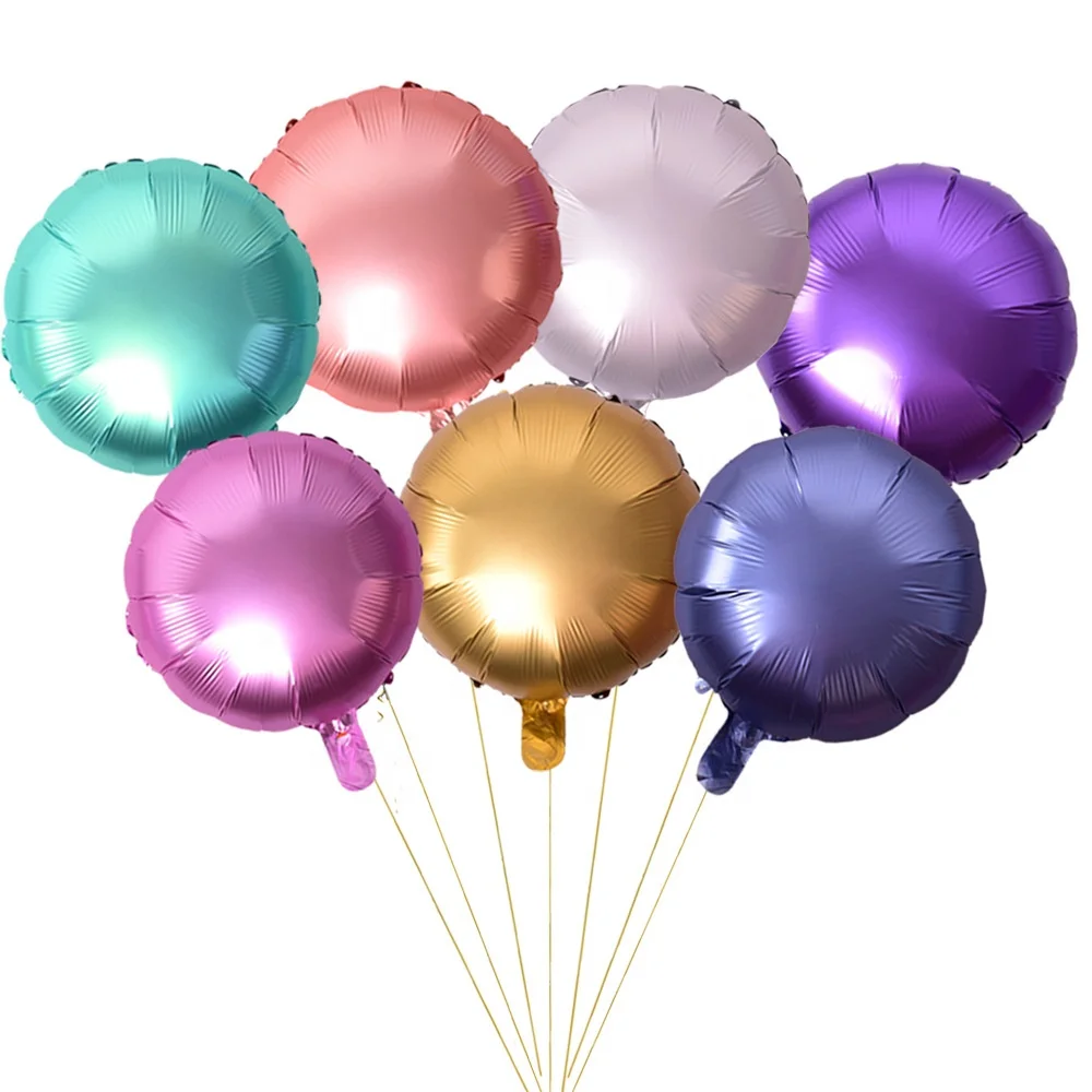 2021 new matte colors star heart round foil metallic balloon for Christmas Halloween Wedding birthday party decoration