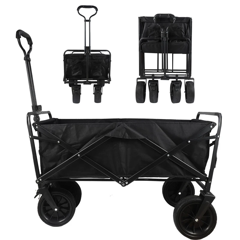 Factory Custom Pneumatic Wheels 8 Inch Collapsible Utility Folding Wagon Carts