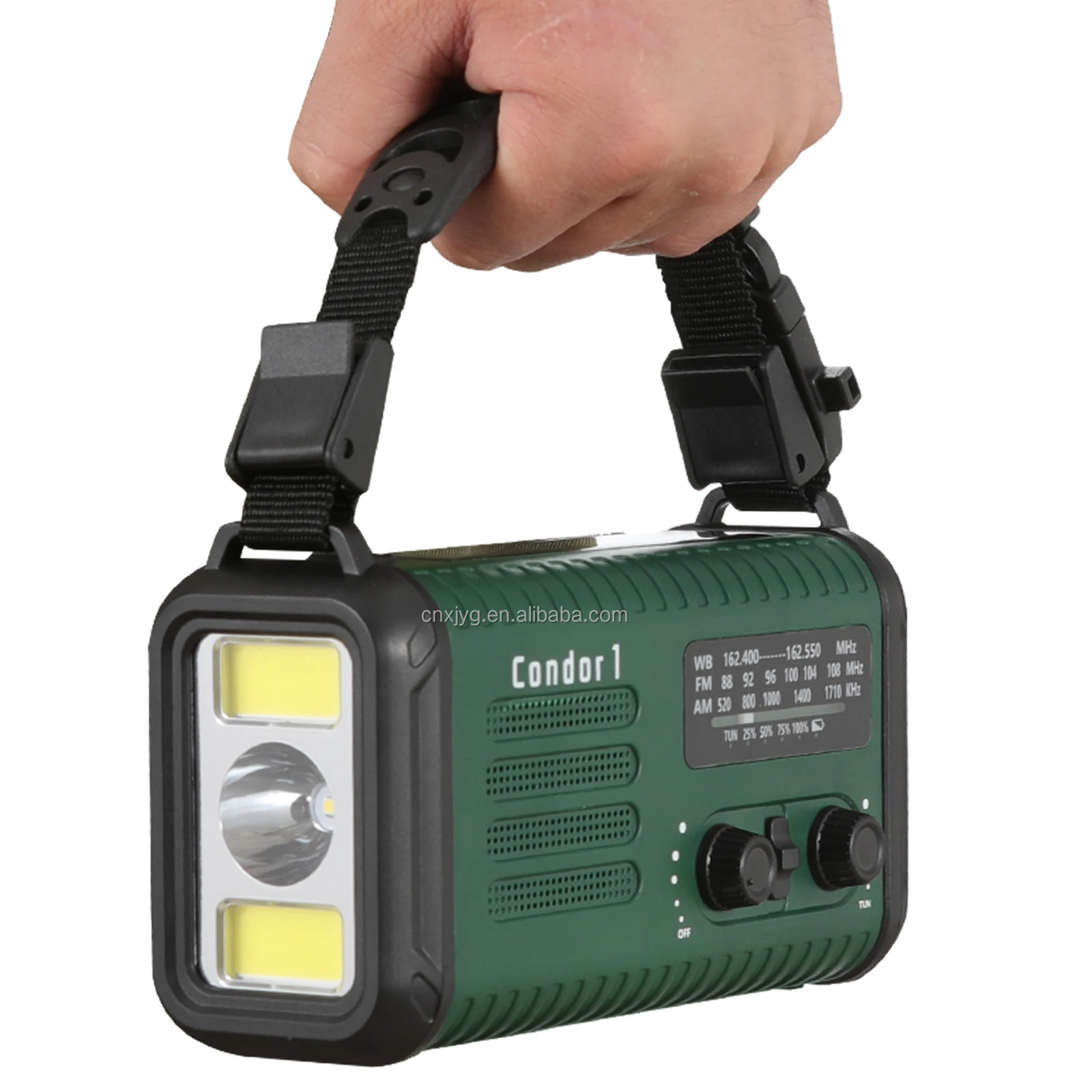 20000mAh Emergency Portable Solar Powered Radio LED USB Hand Crank Speaker SOS Alarm Flashlight AM FM NOAA WB Weather Radio