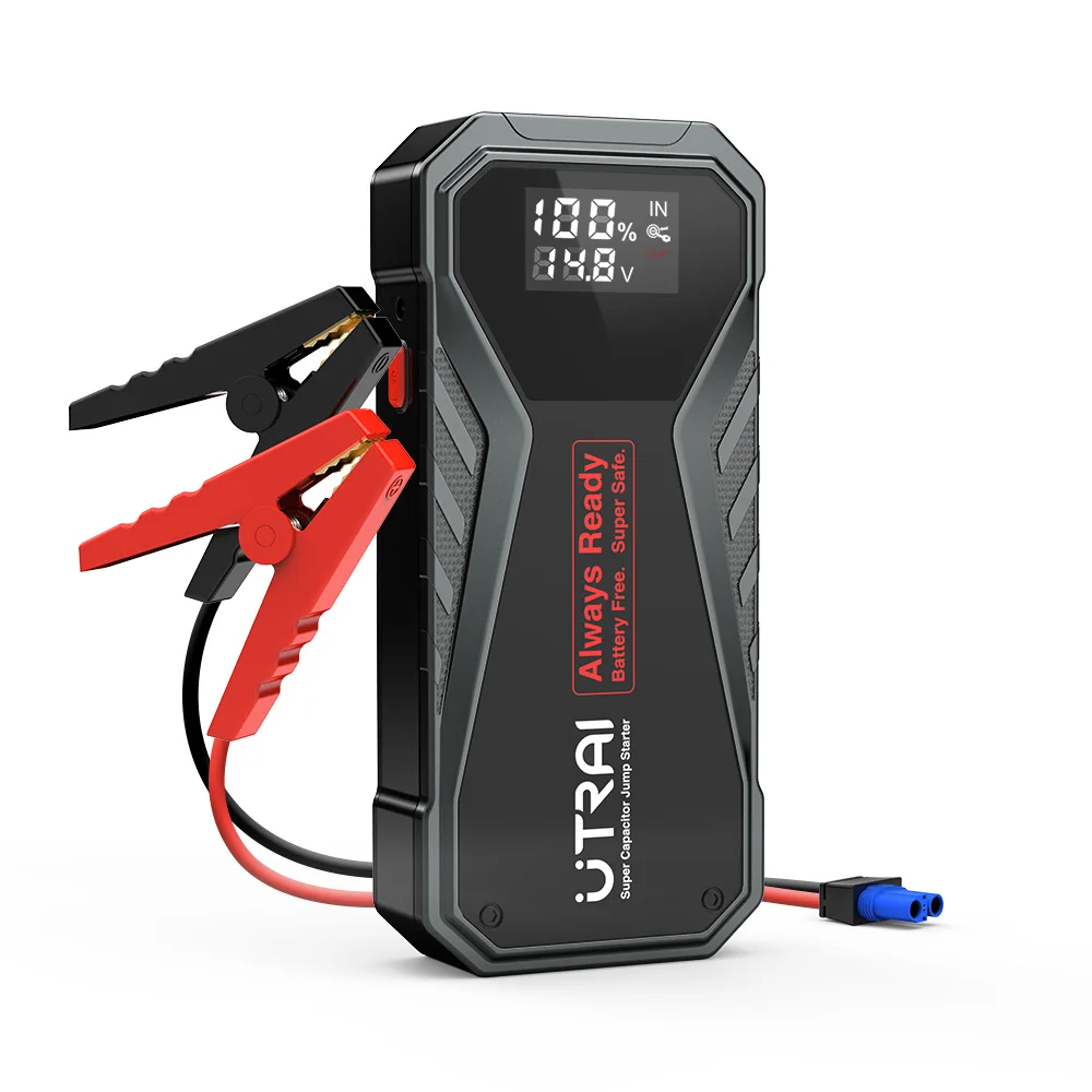 Utrai Super Capacitor Car Jump Starter Work Under -40 Degrees Safe Car Booster 1000A Peak Current for 12V Gas Diesel Engines