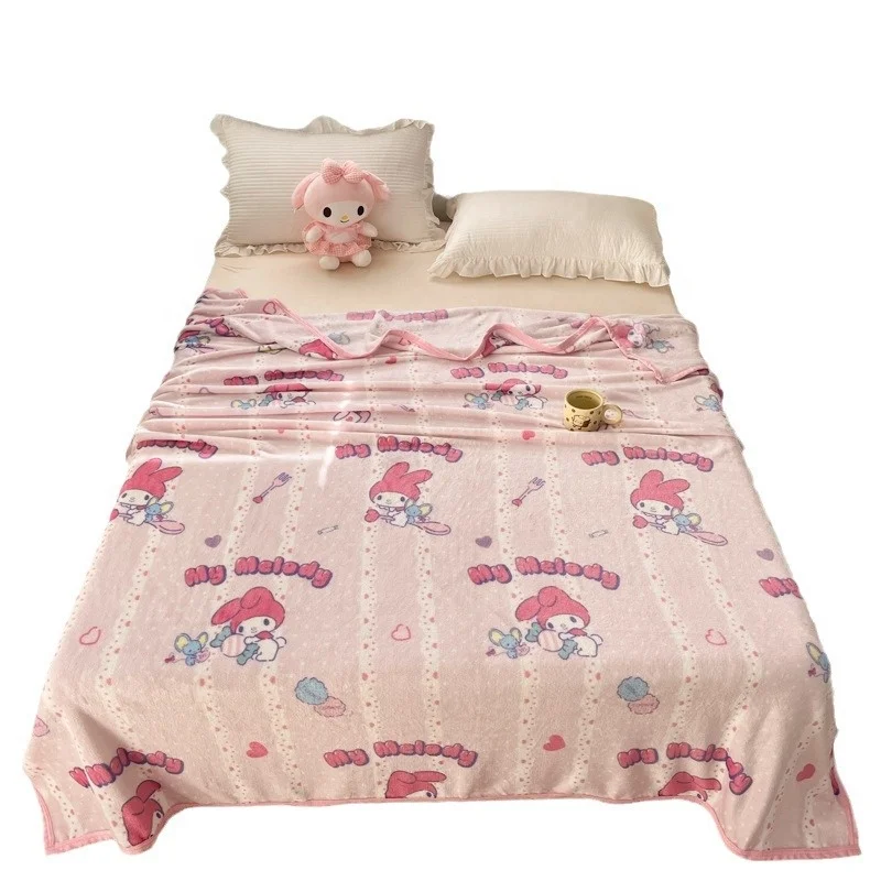 Factory Price Winter Blanket Sanrion Anime Cartoon Child Baby Kids Fleece Towel Xmas Gift Christmas Kids Blanket