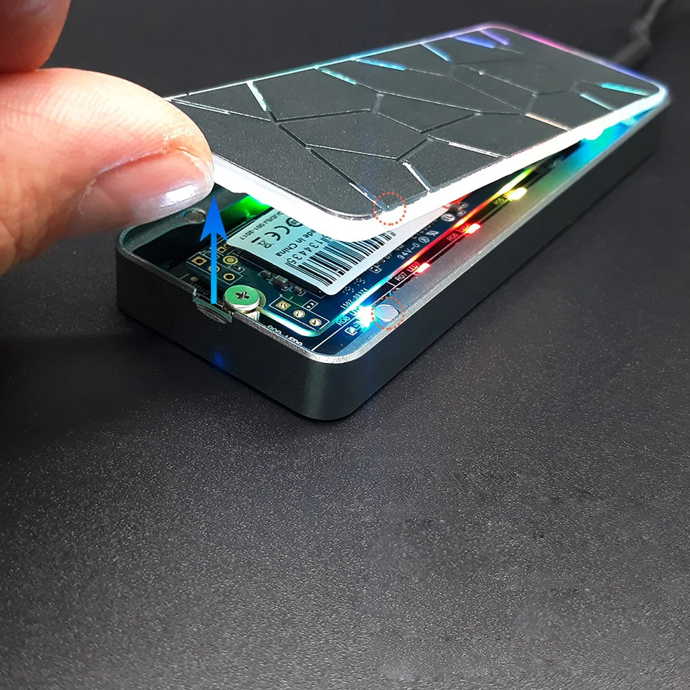  Новейшая подсветка M.2 Nvme Rgb корпус SSD портативный для жесткого диска копия и передача