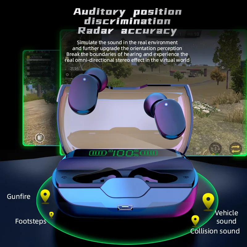 Беспроводные наушники E30, игровые наушники, лидер продаж, игровые наушники TWS, беспроводная гарнитура с портативным внешним аккумулятором F9