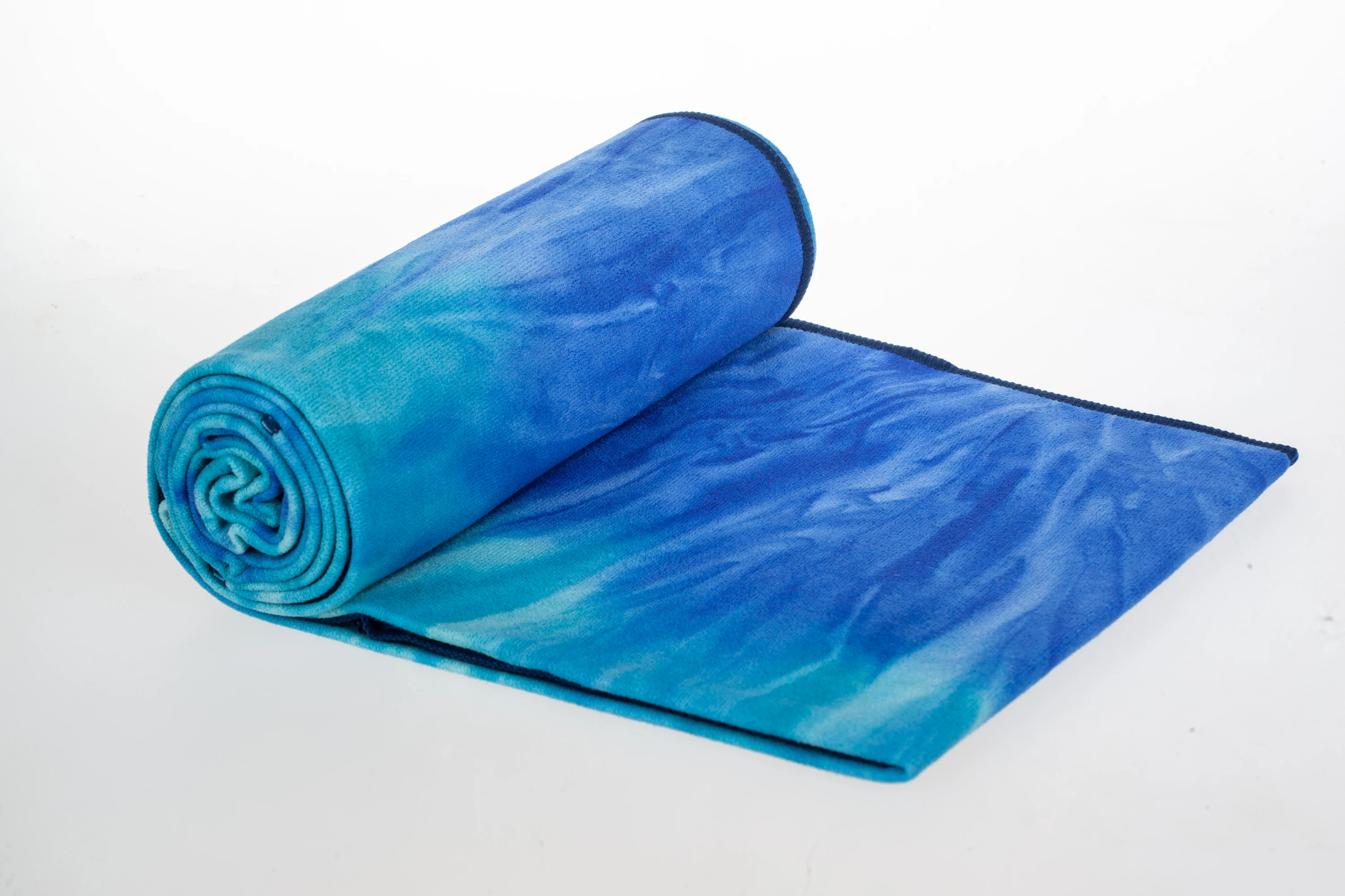 Non Skid Foldable Quick Dry Hot Gym Mat Tie-Dyed Soft Microfiber Yoga Towel