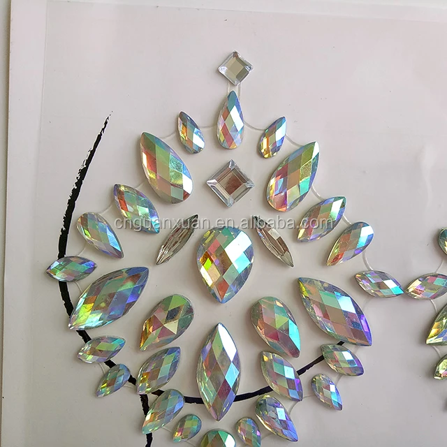 chest gem glitter rhinestone temporary tattoo body jewels pasties