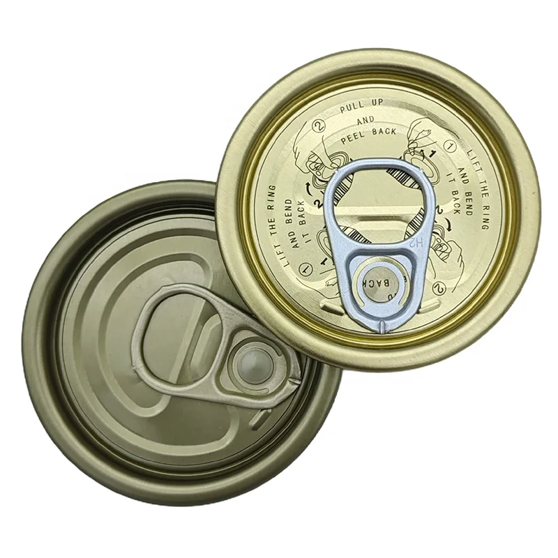 factory Price Easy Open Ends 202# 53mm EOE Tin can lids Tinplate Cans ends for Food Canning