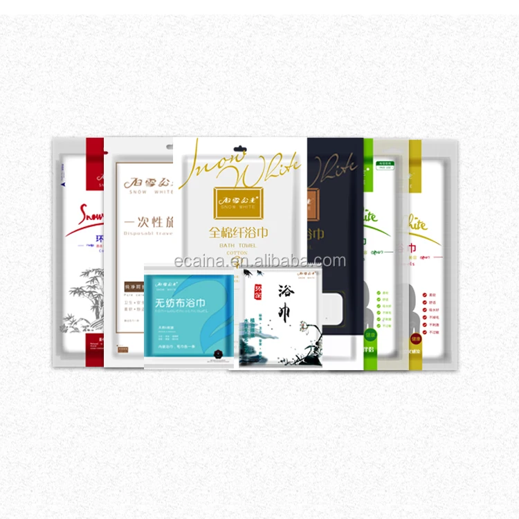 Sample free cotton fiber non-woven disposable bath towel tourism/home/hotel OEM