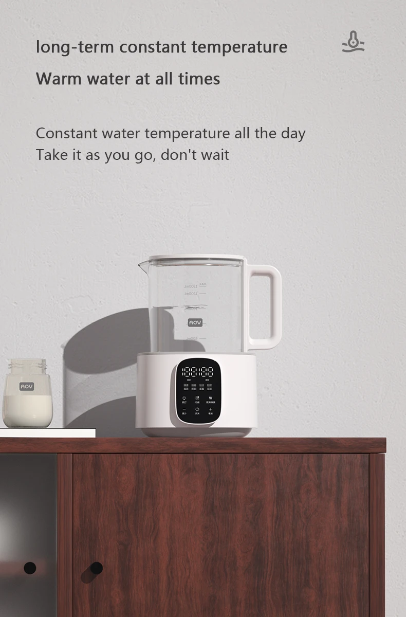 AOV Wholesale Baby milk boiling kettle bottle warmers electric baby food makers & bottle warmers