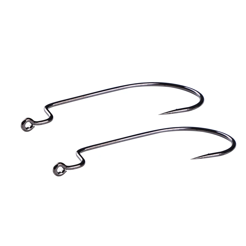 MOBIOS 1/0# - 5/0# Quality Shaughnessy Worm Fishing Hooks Rustproof Carbon Steel Hokk HW408