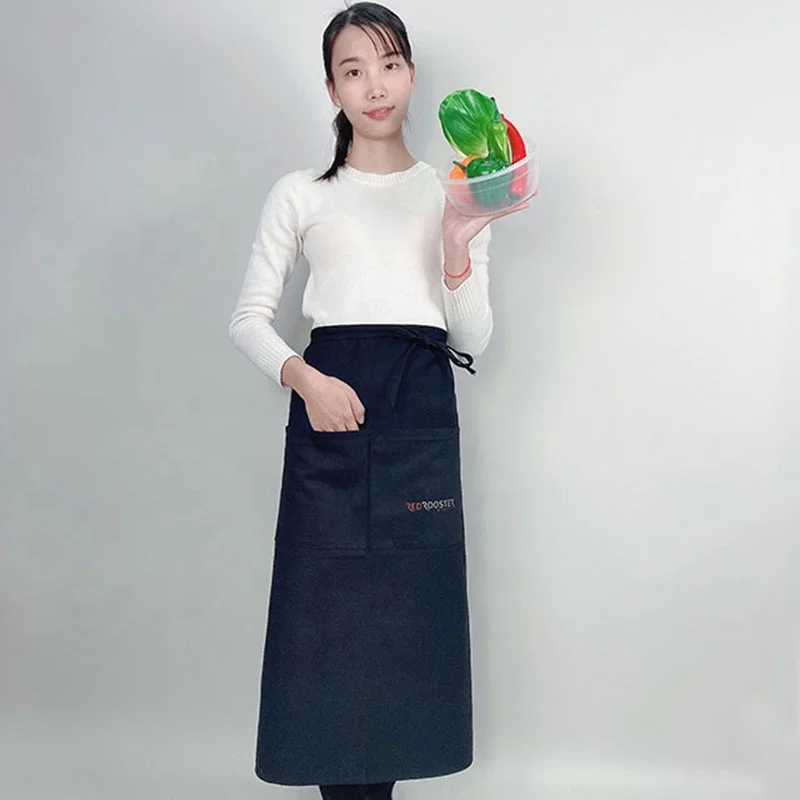 Wholesale Custom Cooking Disposable Aprons Kitchen Apron Canvas Cotton Chef Barber Apron