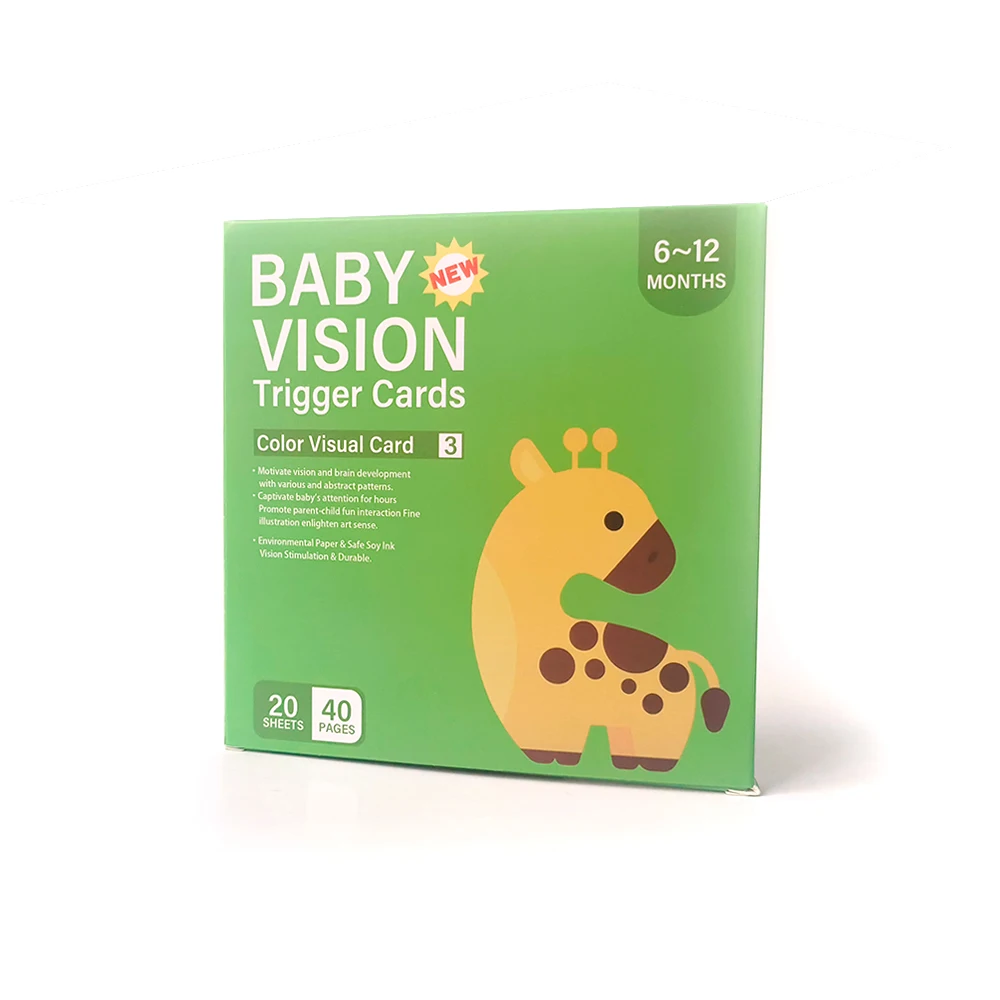 2024 New Baby physical vision trigger cards Colors shapes Numbers Educational Preschool Toddler Flashcards