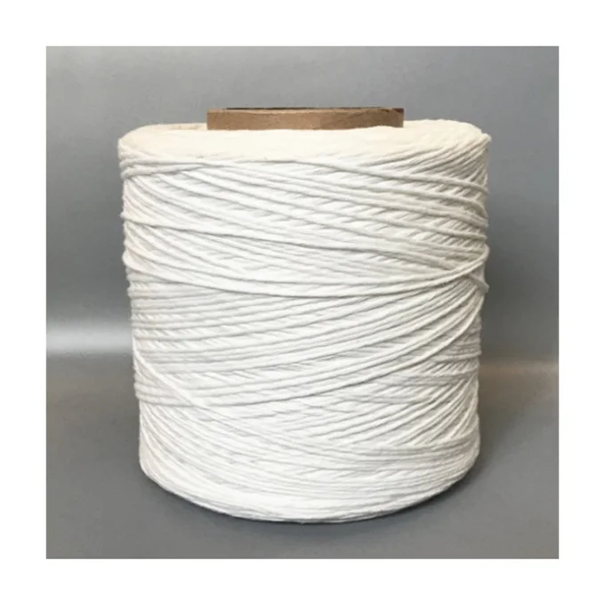 Wholesale Fine Cotton  Raw Polyester Fully Combed Bleach White Yarn China