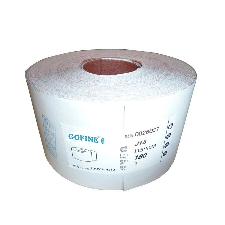 Aluminum oxide abrasive cloth roll/emery cloth roll for grinding wood, metal
