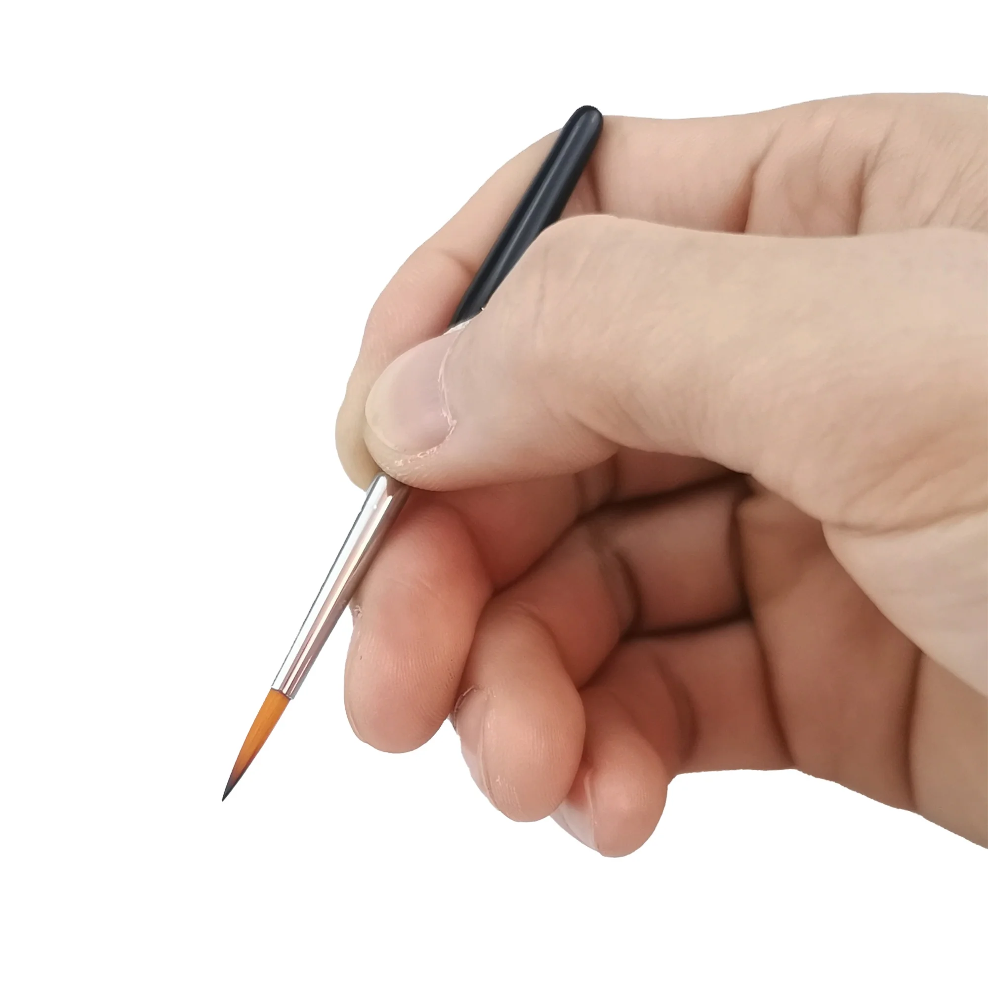 Short  Wooden Rod Watercolor Painting Brush ,Short Wood Handle Synthetic Hair  Paint Brush Art Supplies