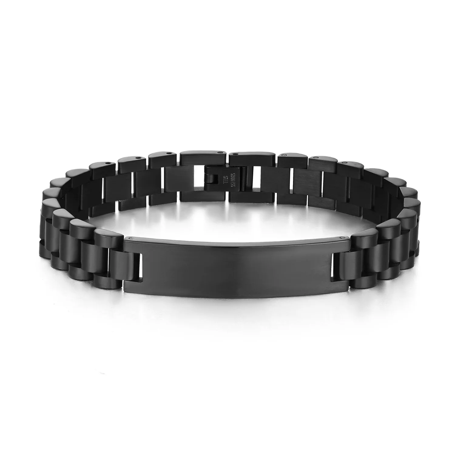 Wholesale fashion jewelry Watch Chain stainless steel bracelet carving silver Plated 18K Gold Stainless Steel Bracelet