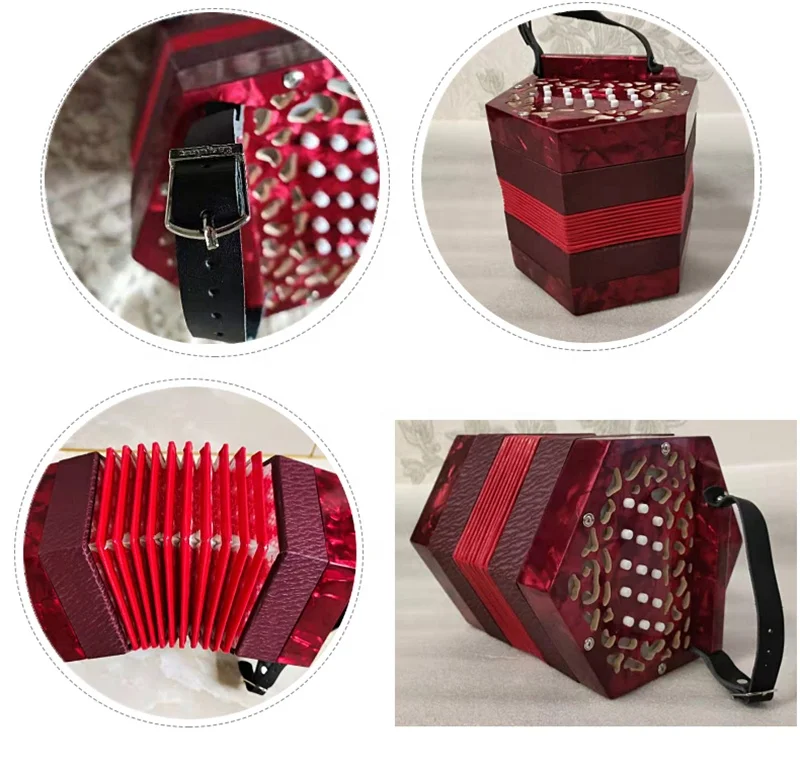 
30keys hexagonal accordion 