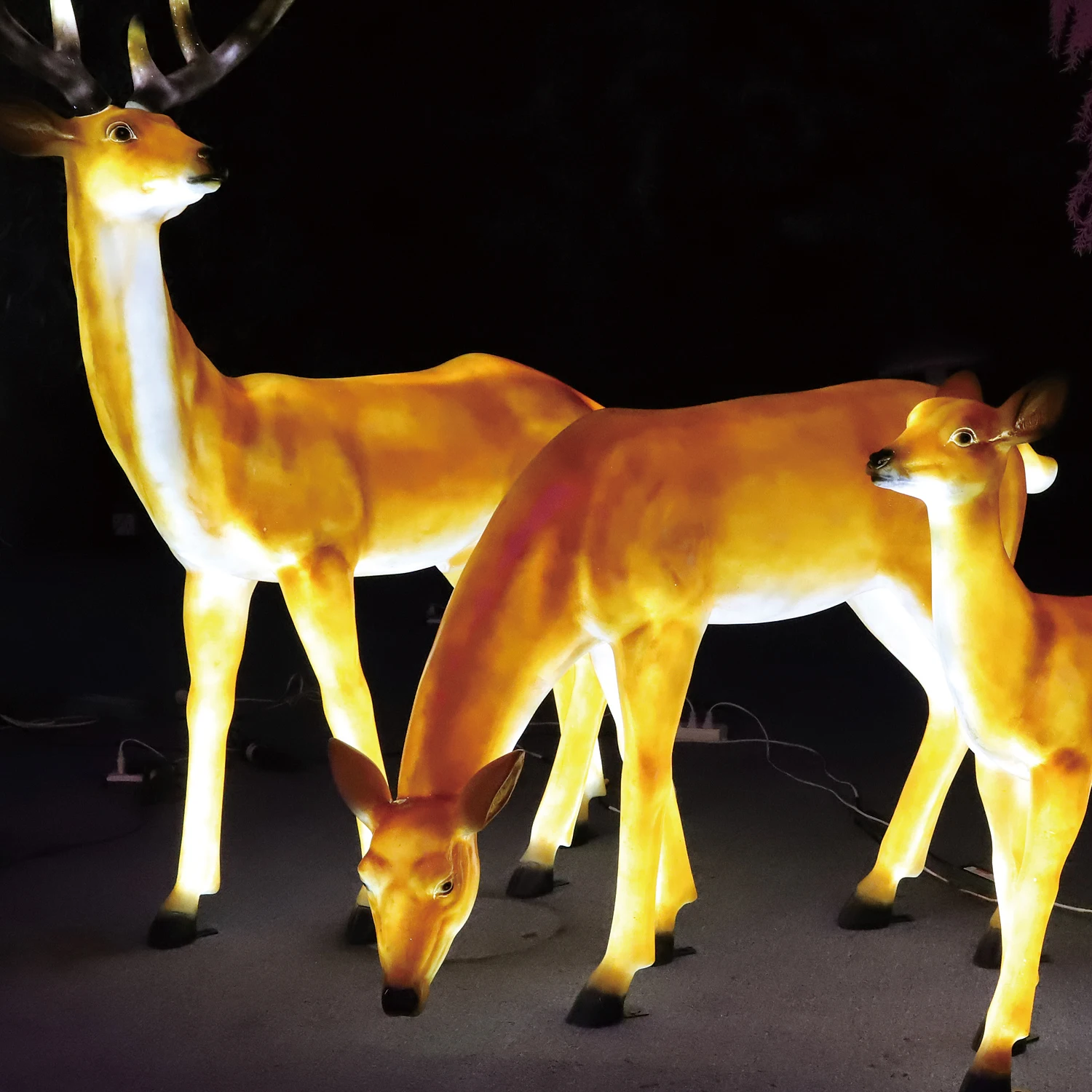 Waterproof Outdoor Garden Park Lighting Decorations LED Sika Deer Shaped Lights Decoration