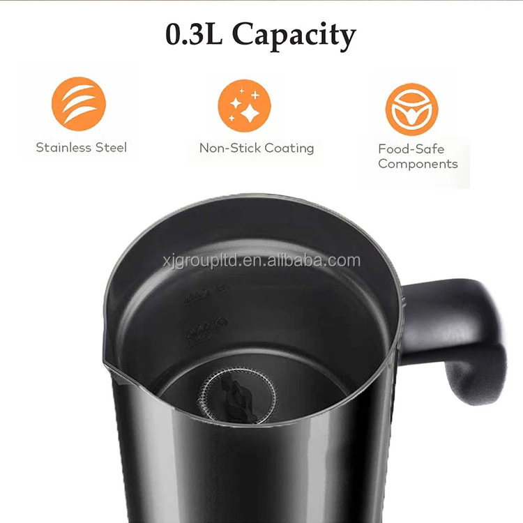 Coffee Milk Frother Milk Foamer Wholesale Milk Frother Stainless Steel Electric Silver 300ml 4 in 1 OEM ODM Household 500 Ltd.