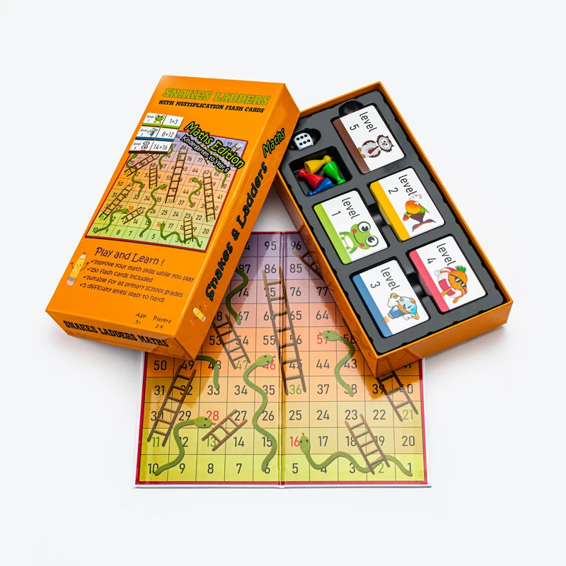 FREE SAMPLE Board Game Maker Custom Printing Snake And Ladder Game For family adults Kid Board Game