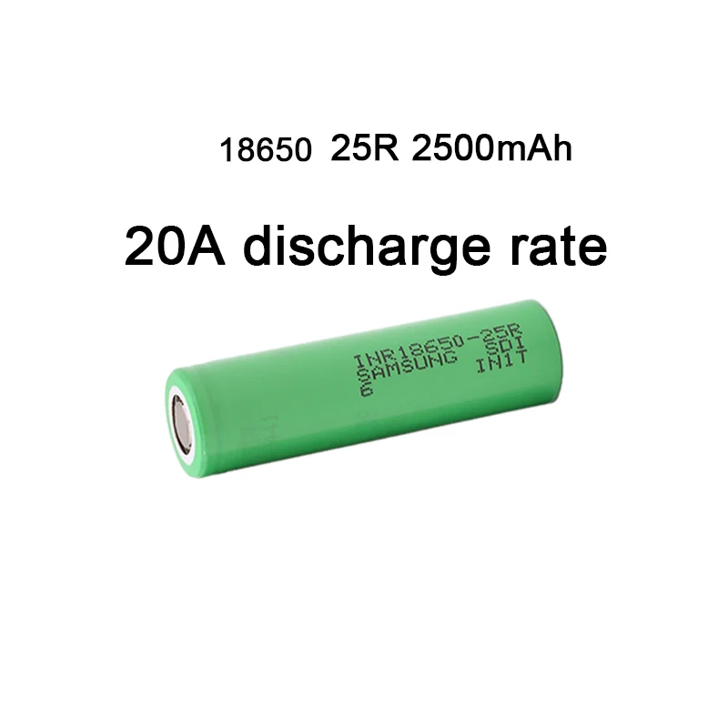 Top selling original  lithium 3.7v 18650-25R 2500mah 20A high rate discharge rechargeable battery 18650 for power tools