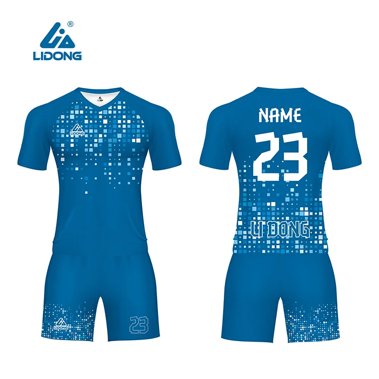 
Custom Quick Dry Soccer Uniform , Polyester Interlock Sublimation Soccer Jersey Uniform Set 