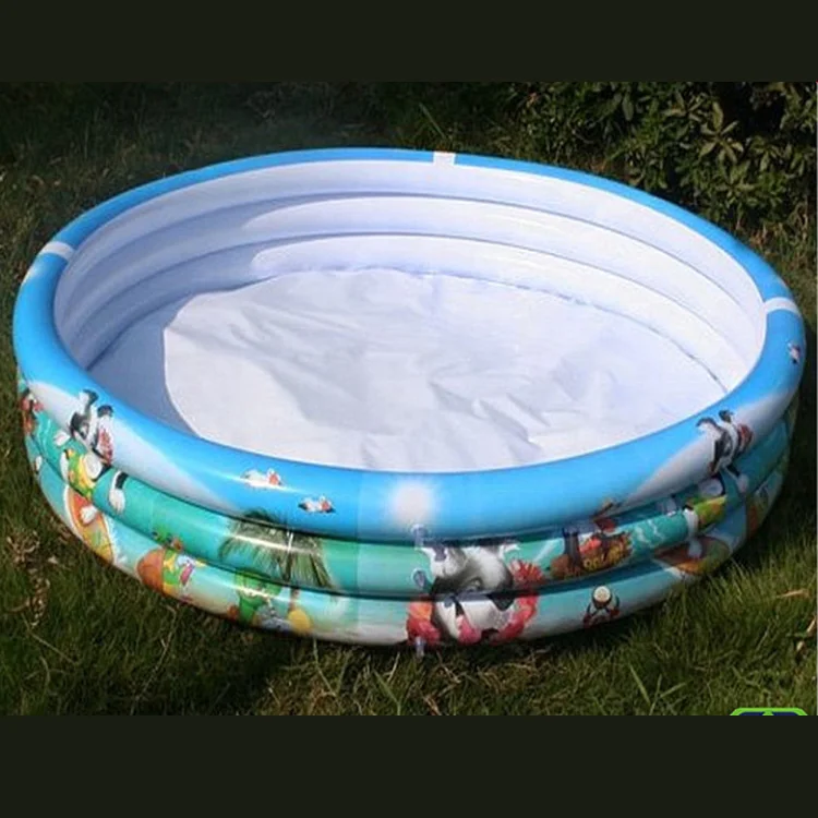 
Hot Selling Colorful Inflatable 3 Rings Swimming Pool 130cm Spa Pool For Kids 