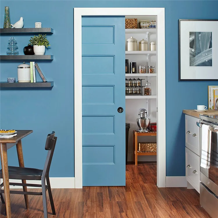 factory directly supply customized interior wooden door modern design sliding pocket door