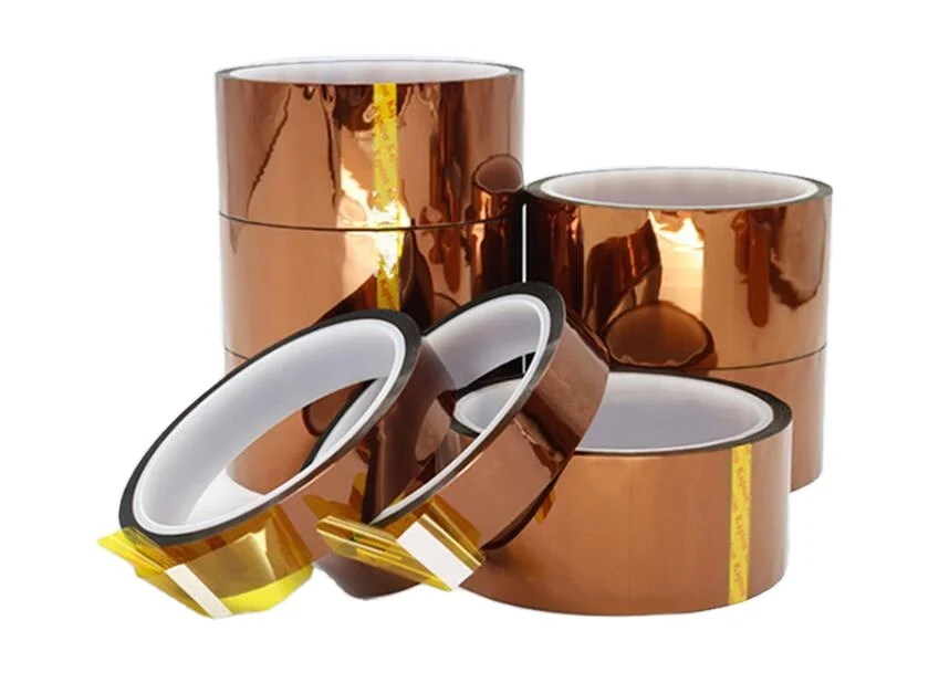 High Temperature Amber Color Heat Resistant Tape for Sublimation Glue Kaptons Polyimide Self Adhesive Tape