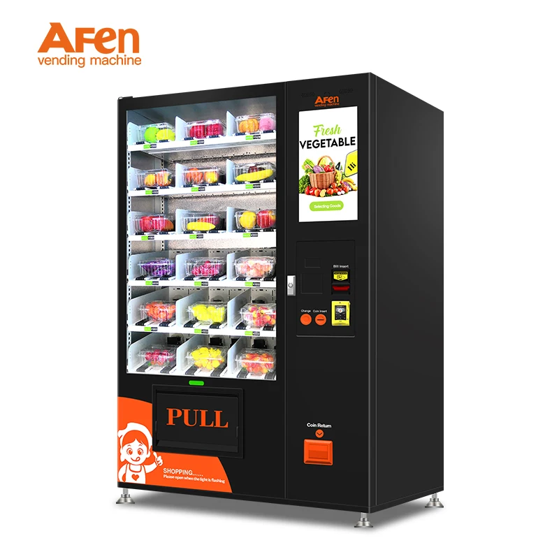 AFEN Belt Conveyor Refrigerated Vending Machine Dispense Trail Mix Baked Chips For Fragile Things