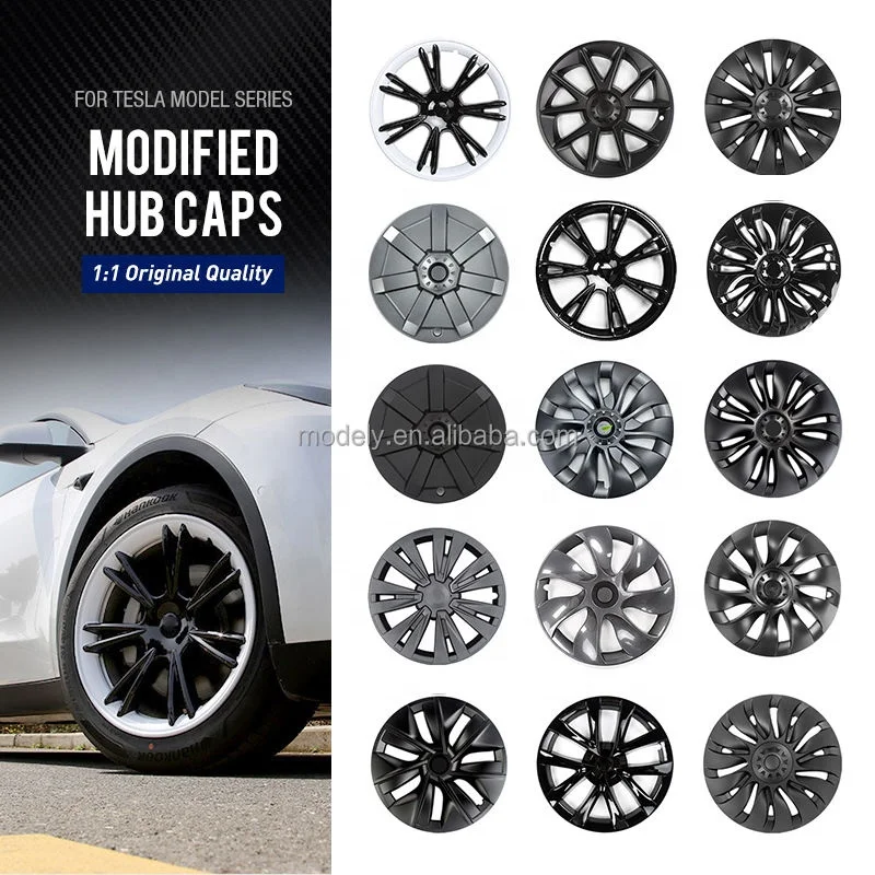 Новый дизайн хороший чехол для автомобильных колес 19 дюймов Aero Tesla Hubcap чехлы модели Y матовая черная крышка рулевого колеса