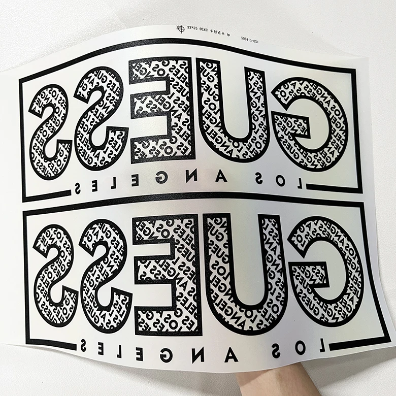 Custom rainbow bright reflective heat press iron on transfer screen sticker printing label film logo vinyl for t shirt clothing