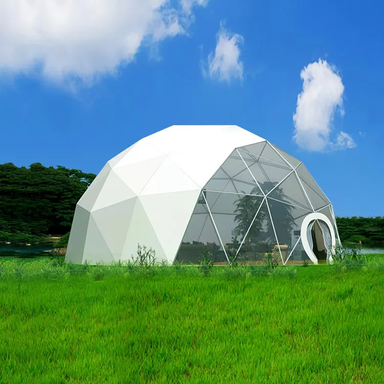 
White PVC Dome Home Geo Transparent Prefabricated House Igloo Camping Yurt Geodesic Dome Structures Event Tent 