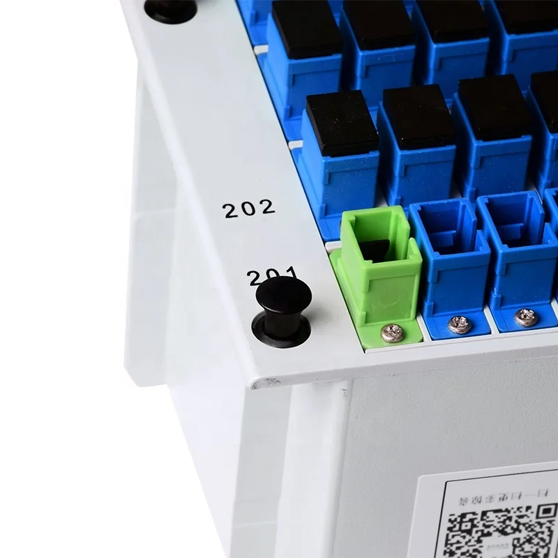 Fiber Optical Divider 1x32 SC/UPC Box Cassette Card Inserting PLC Splitter 16 Ports optical splitter