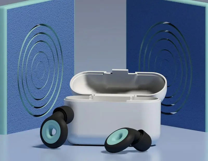 Adjustable Safety Hearing Protection Sound Proof Silicone Sleeping Ear Plugs with Plastic Case