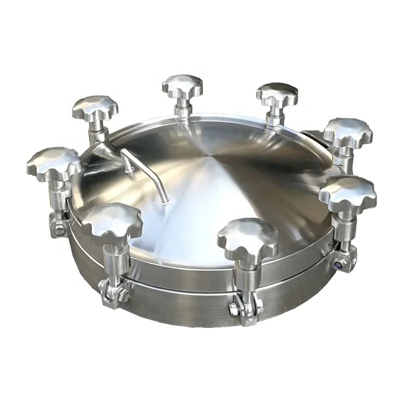 SS304/SS316 Sanitary Stainless Steel Round Manhole Cover Water Tank Manufacturing Service Product