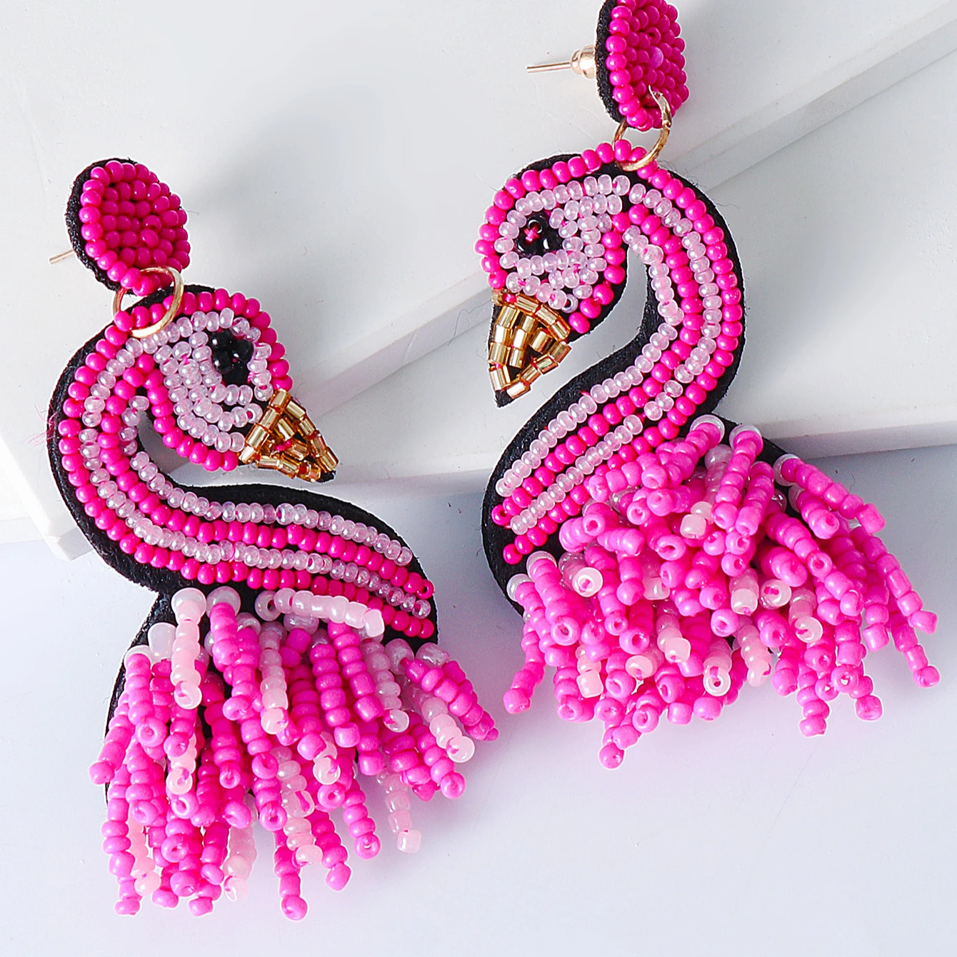 Fashion Women Carnival Festival Celebration Earrings Wine Cups Fruit Birds Earring Beads Embroidery Luxury Handcraft Earrings