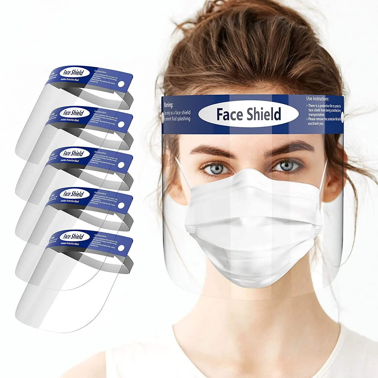 Protective Disposable Face Shield With Sponge Frame